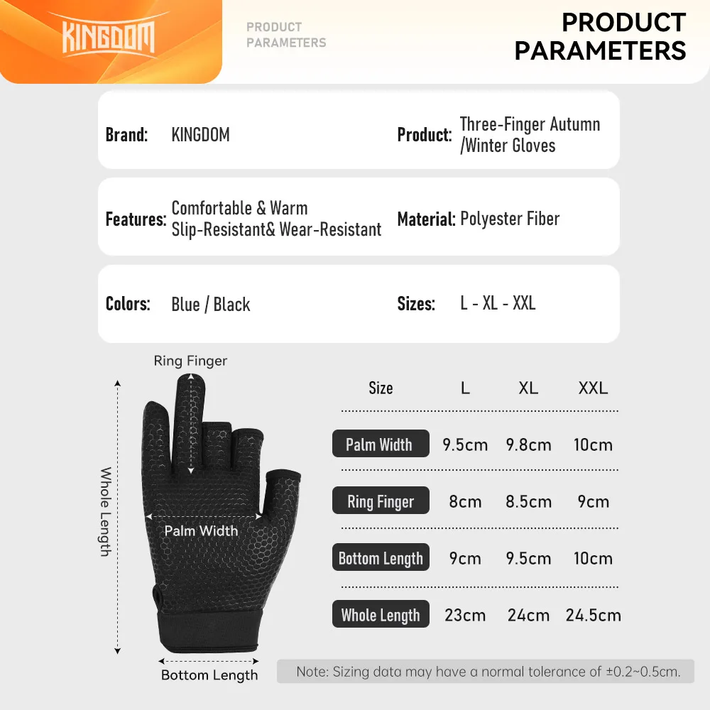 Guantes de pesca invierno con dedos descubiertos antideslizantes - imagen 2