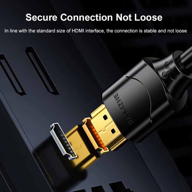 SAMZHE HDMI 2,0 Verlängerung Kabel 4K/60Hz HDMI 2,0 2,1 Männlichen zu Weiblichen Kabel für HDTV Nintend schalter PS4/3 HDMI Extender Adapter 8K – Detail 7