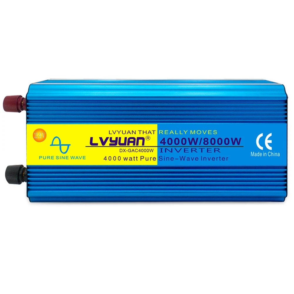 LVYUAN Inverters DC24V to AC220V Pure Sine Wave Converters 5000W To 8000W Peak Power Caravans Travel Inversor LED Display