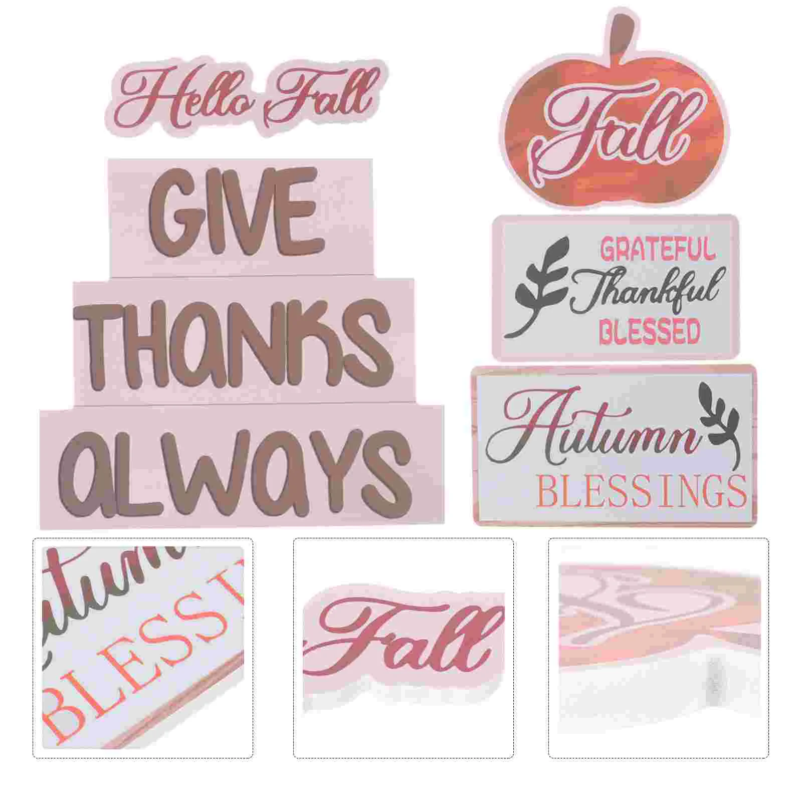 

Home Decoration Ornaments Farm Household School Festive Table Signs Thanksgiving Tiered Trays Fall Wood Autumn