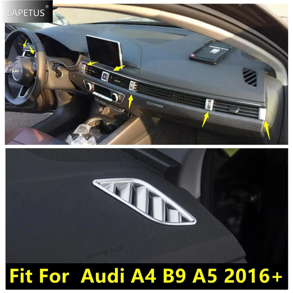 

ABS Auto Dashboard Central AC Air Conditioning Vent Outlet Decor Frame Cover Trim For Audi A4 B9 / A5 2016 - 2023 Accessories