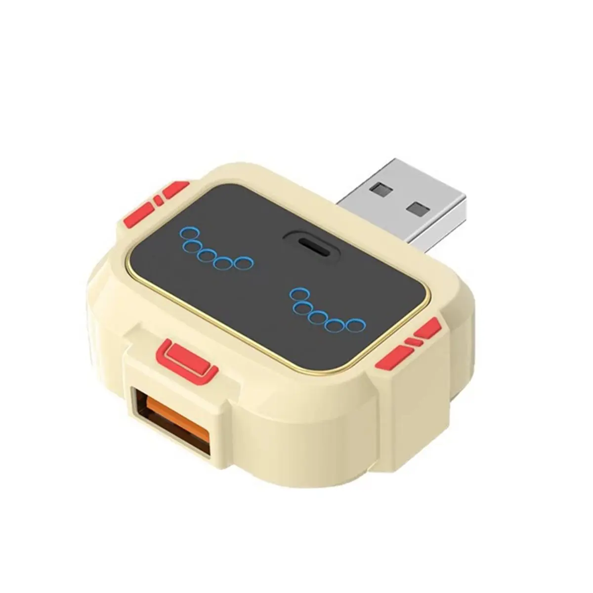A85P Intelligent USB Voice Converter Socket Lights English Voice Control Socket Expansion Dock Station USB Interface Extender
