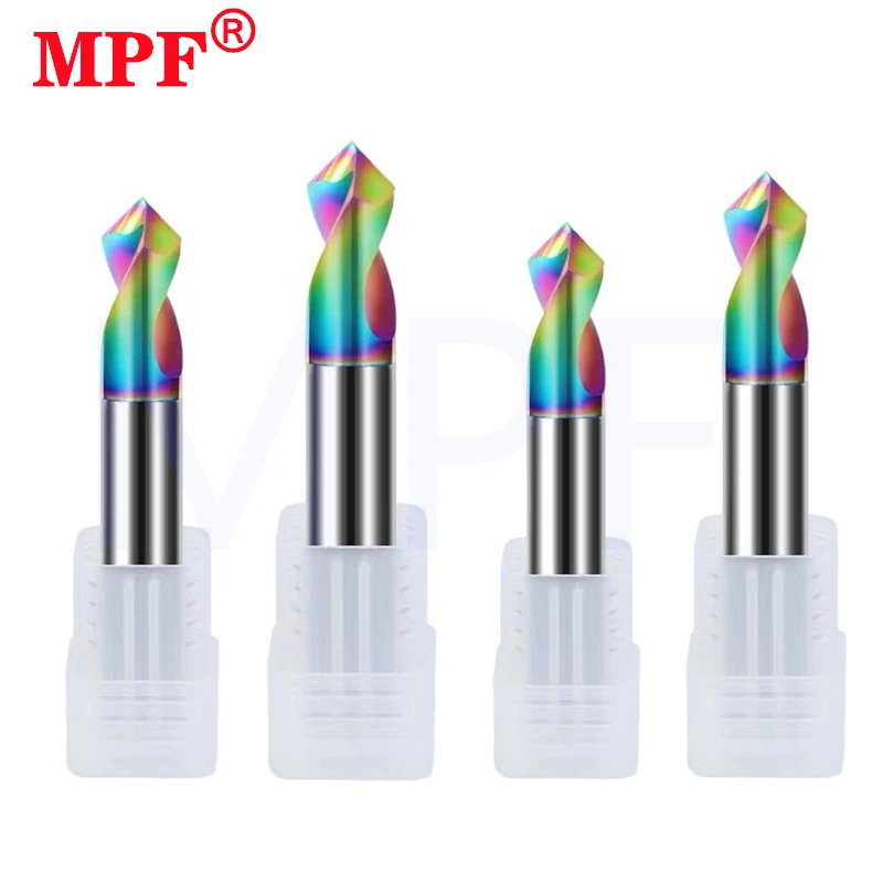 HRC55 3Flute Colorful Coating Tungsten Steel fixed point Chamfering Cutter CNC Aluminum 60 ° 90 ° 120 °   Chamfer Milling Cutter