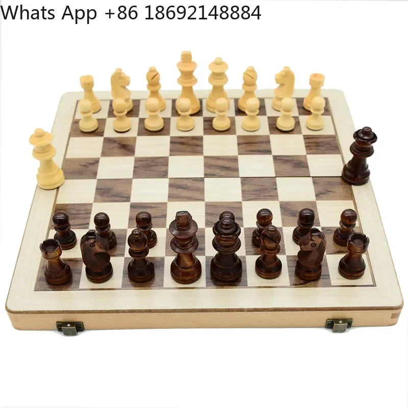 New Two-in-One Foldable Portable Chess Puzzle Game for Multi-Size Boards