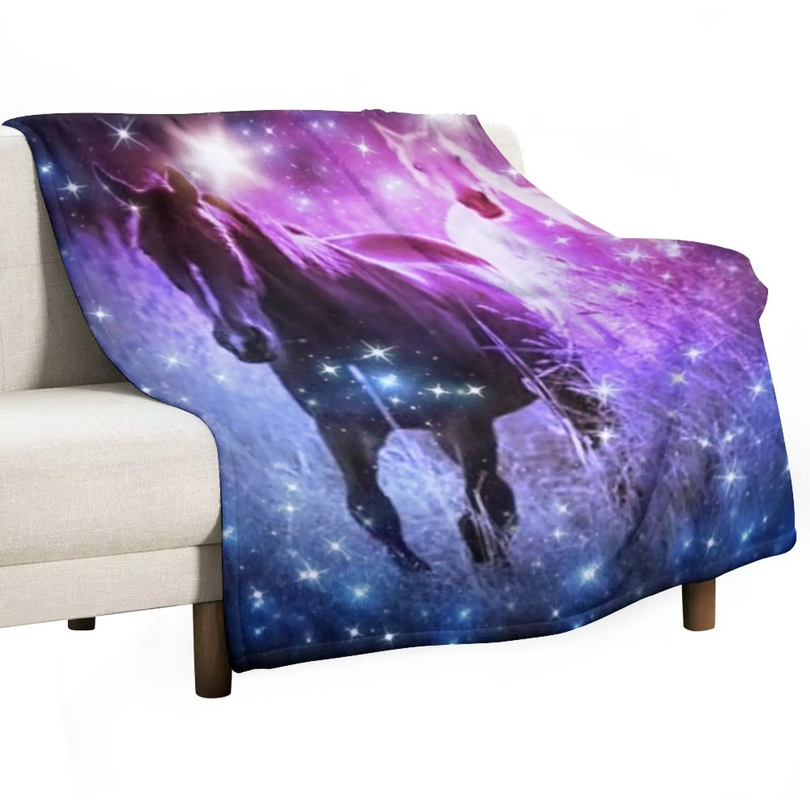 Beautiful Star Burst Horses Throw Blanket Summer Single decorative Blankets