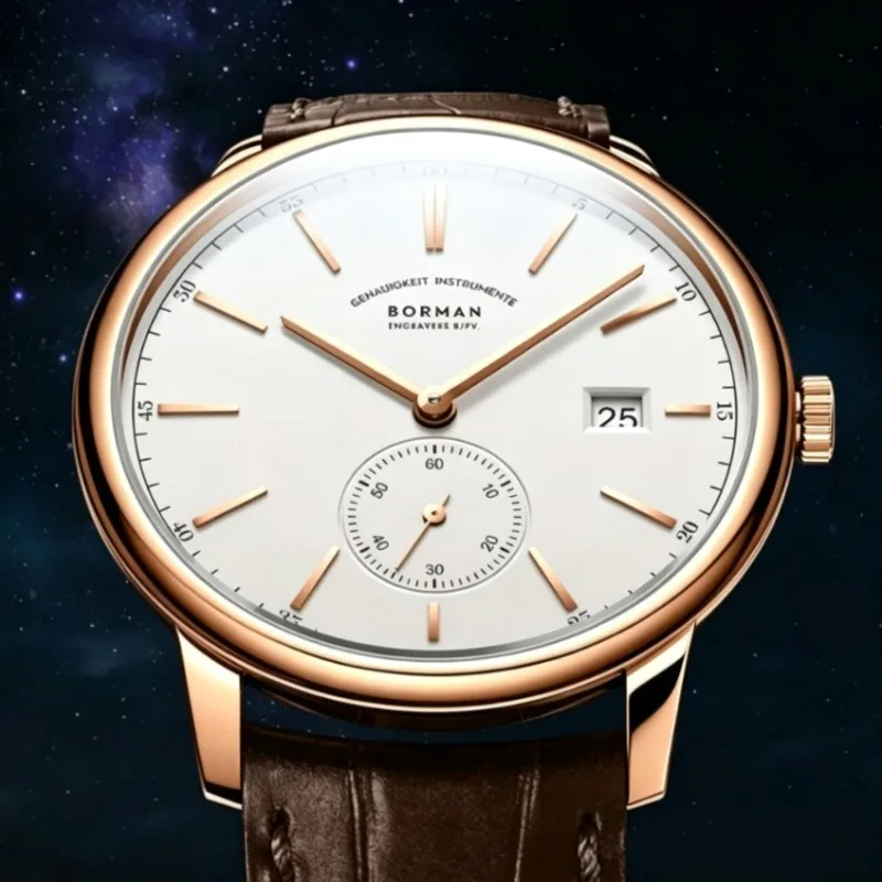 Ultra-thin Fully Automatic Mechanical Men's Watch, Business Casual Belt, Waterproof Wristwatch