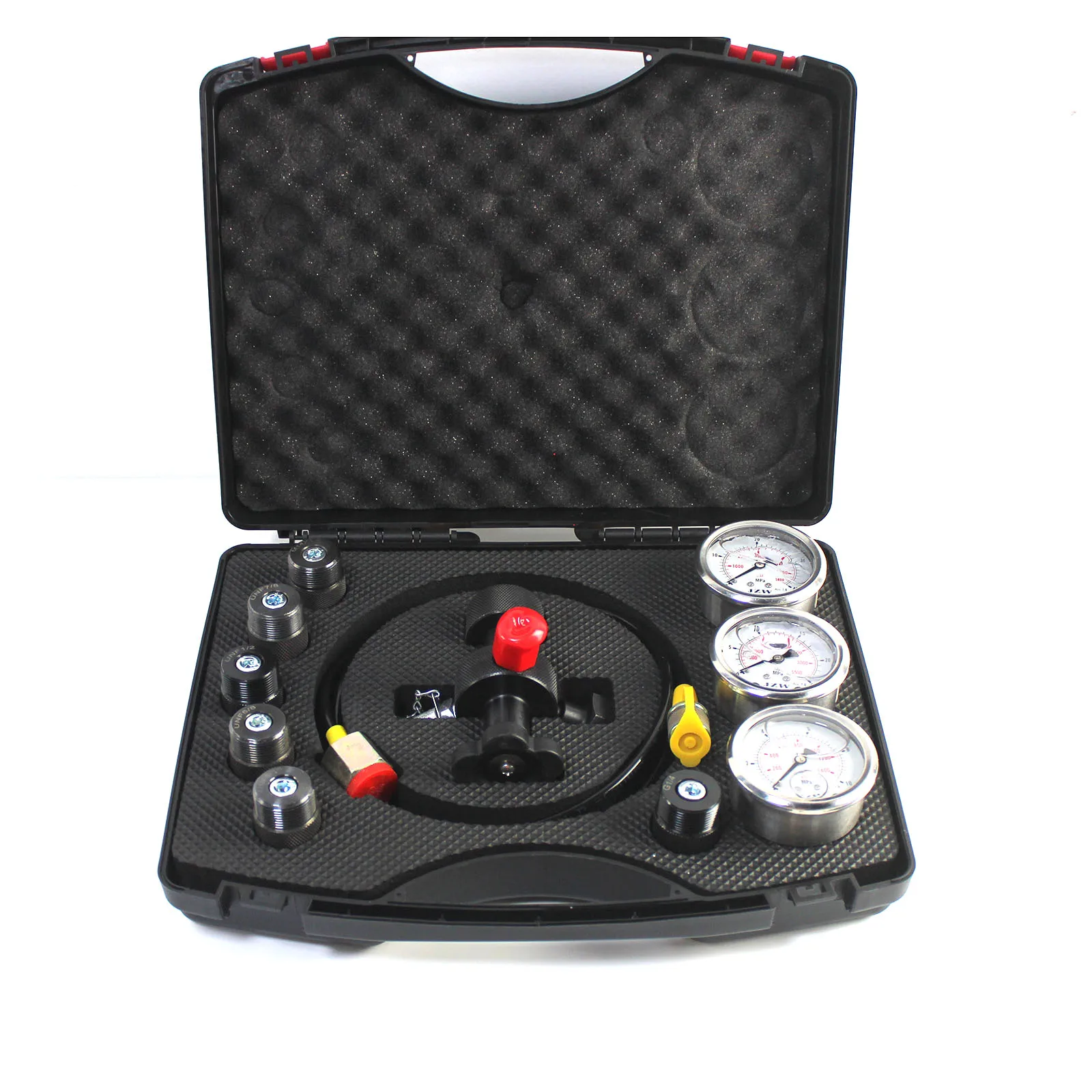 Hydraulic Gauge Test Kit Hydraulic Nitrogen Accumulator Charging System Gauge Pressure Test Kit Automotive Professional Parts