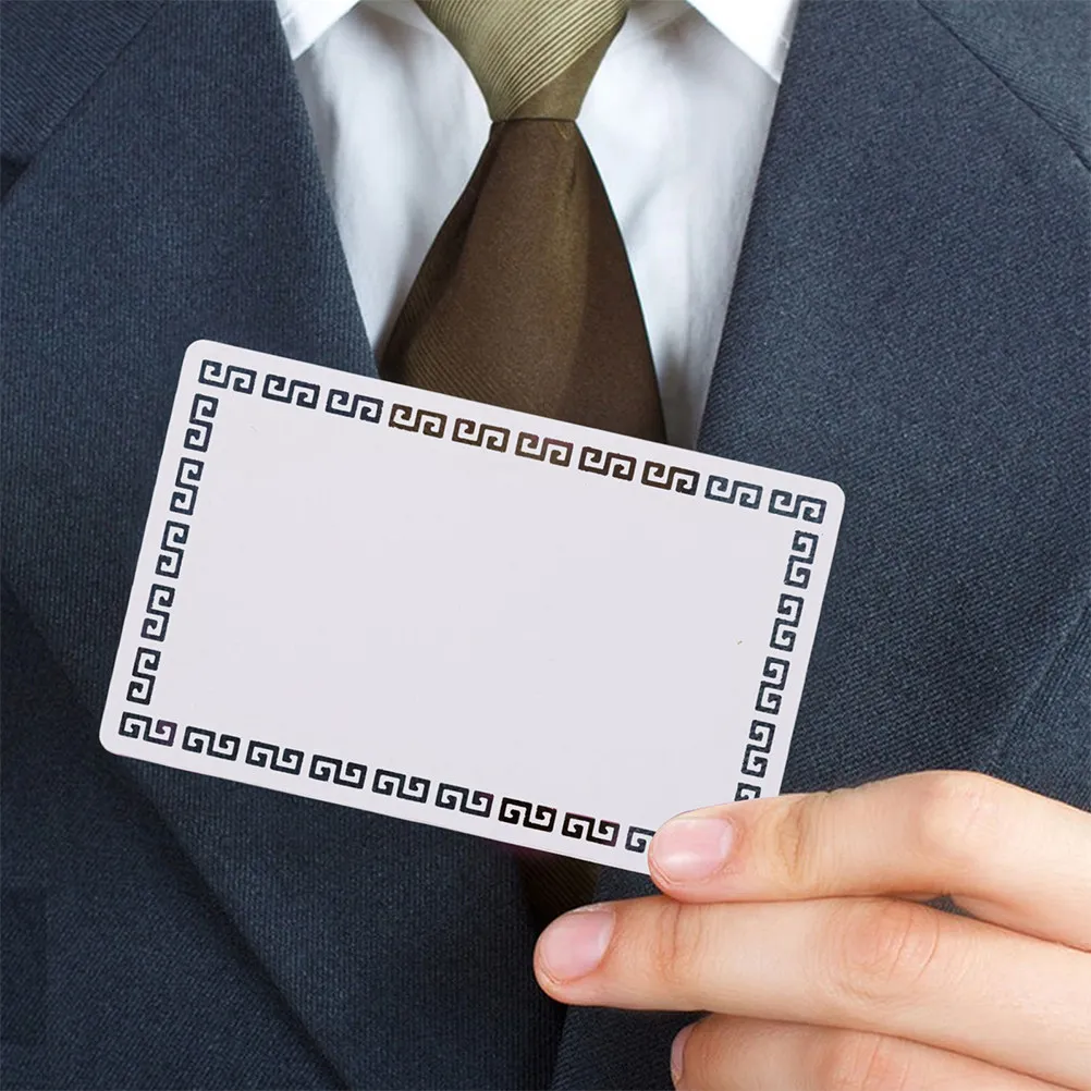 

10Pcs Sublimation Aluminum Blank Cards 86x54mm Thick Double Sided Business Cards DIY Custom Name Tags Id Badges