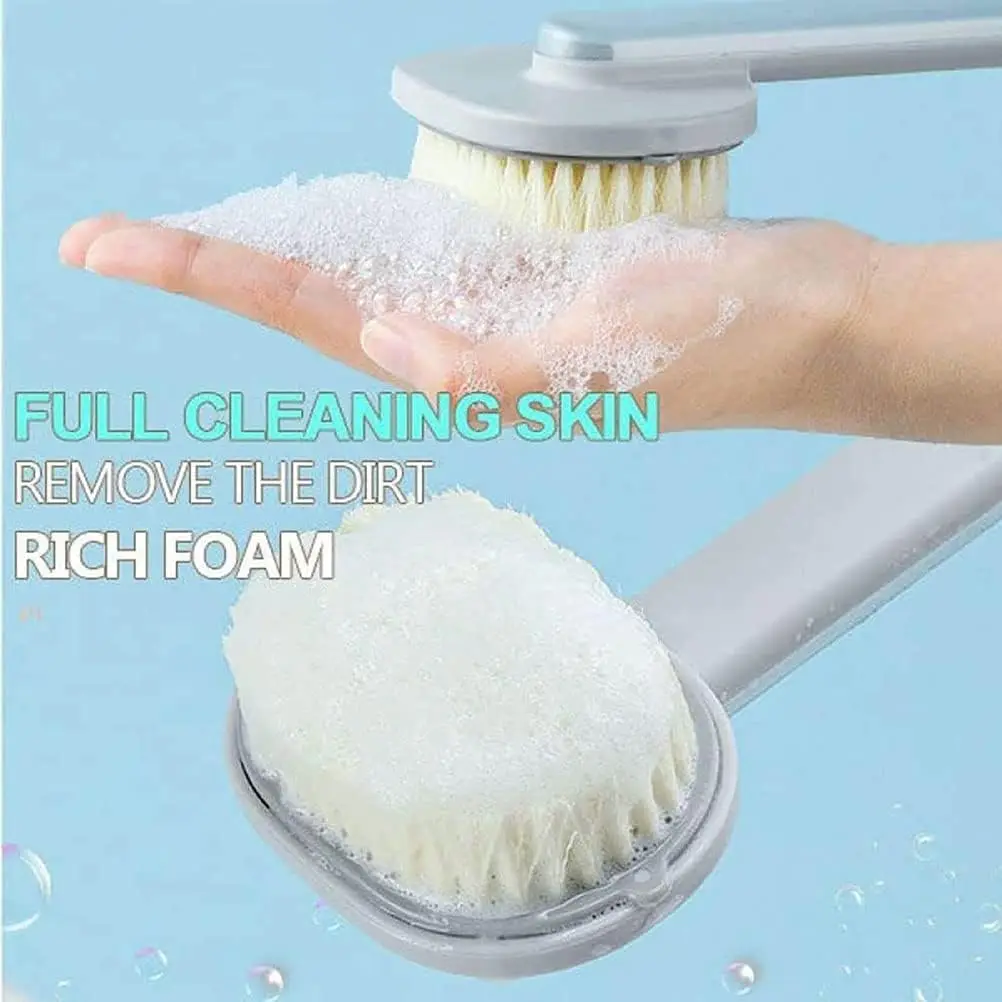 Long Handle Liquid Bath Brush, Multifunctional Detachable Back Body Bath Scrubber, Body Shower Sponge Scrubber Brush Bath Brush