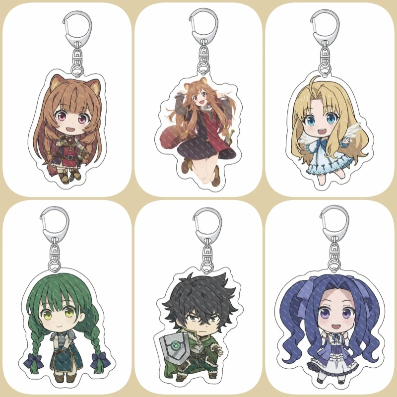 Anime The Rising of the Shield Hero Acrylic HD keychain Naofumi Iwatani Figure Pendant Decor Cosplay Gifts About llavero 6cm