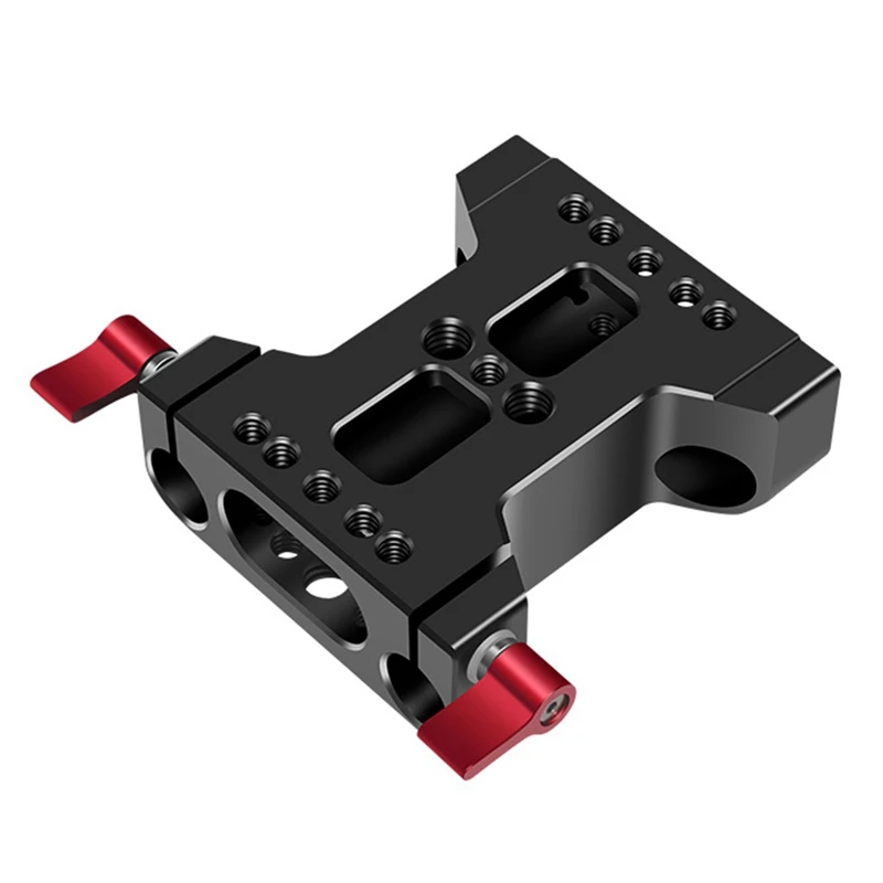 Camera Base Plate With Dual 15Mm Rod Rail Clamp Suitable For Rabbit Cage And DSLR Rig Camera Replacement Accessories