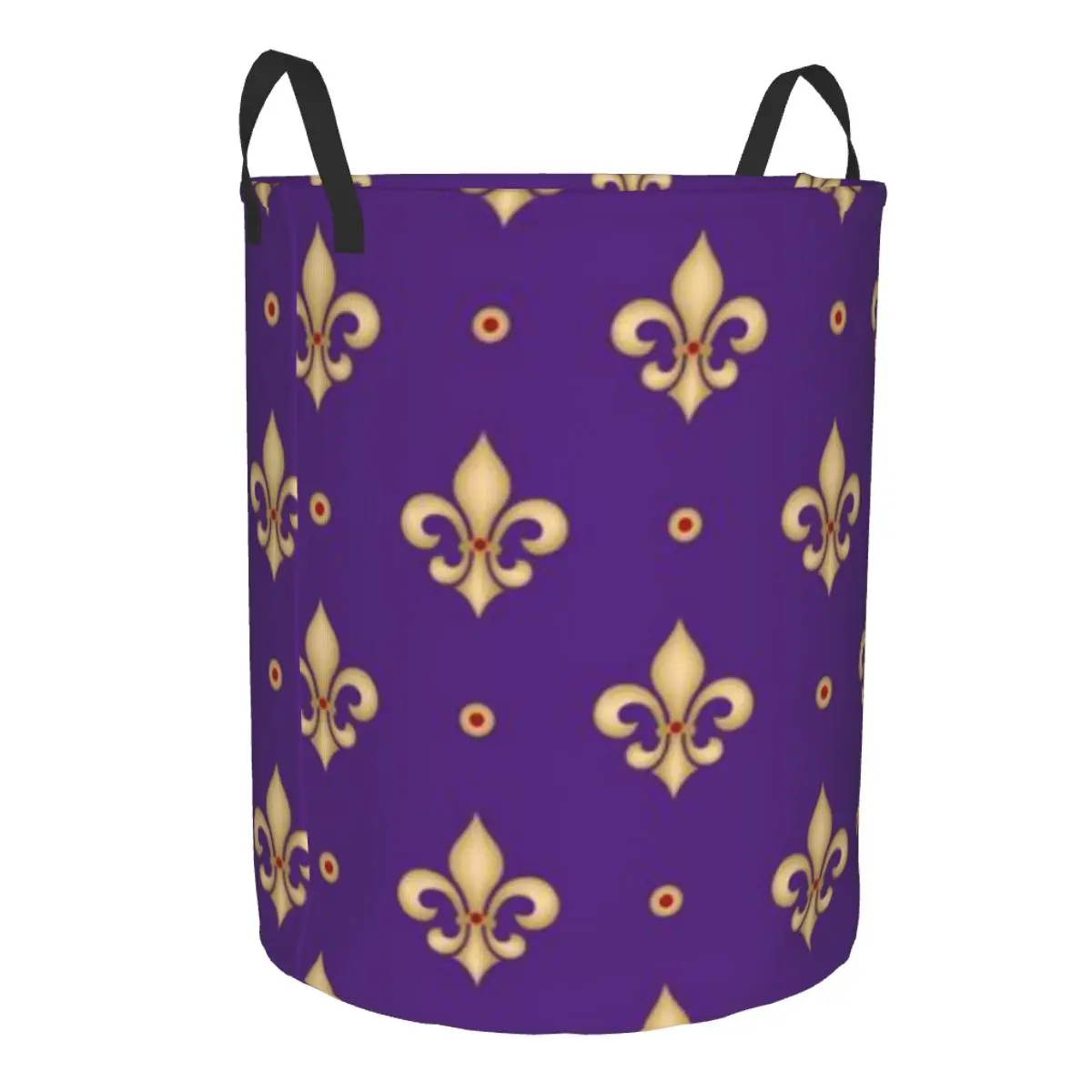 Dirty Laundry Basket Fleur De Lis Folding Clothing Storage Bucket Home Waterproof Organizer