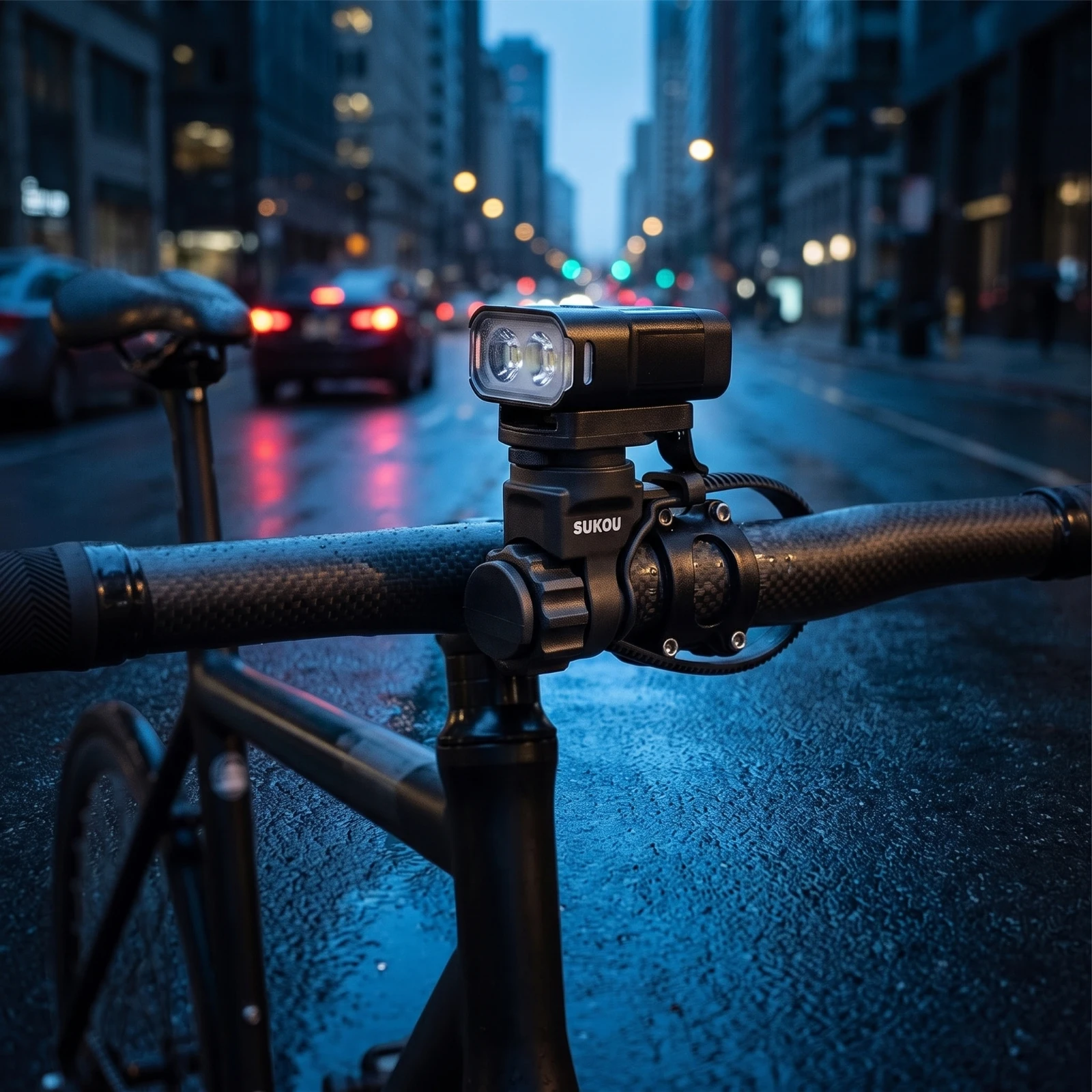 Front Light Mount with Action Camera Interface Compact Bike Light Mount Long-Lasting Lightweight for Cyclists, Road Cycling view 6