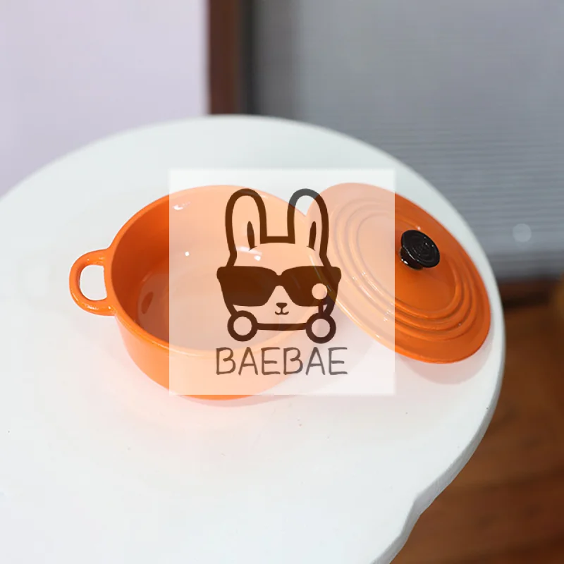 Doll House Accessories: Miniature Pot Boiler with Lid, Pan Cooking Ware for Play Kitchen, Cute Kids Toy