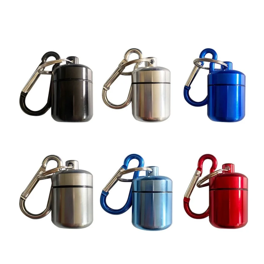 

New Hot Portable Premuim Mini Pill Case Keychain Box Waterproof Travel Container Bottle with Keyring for Medicine Holder EarPlug