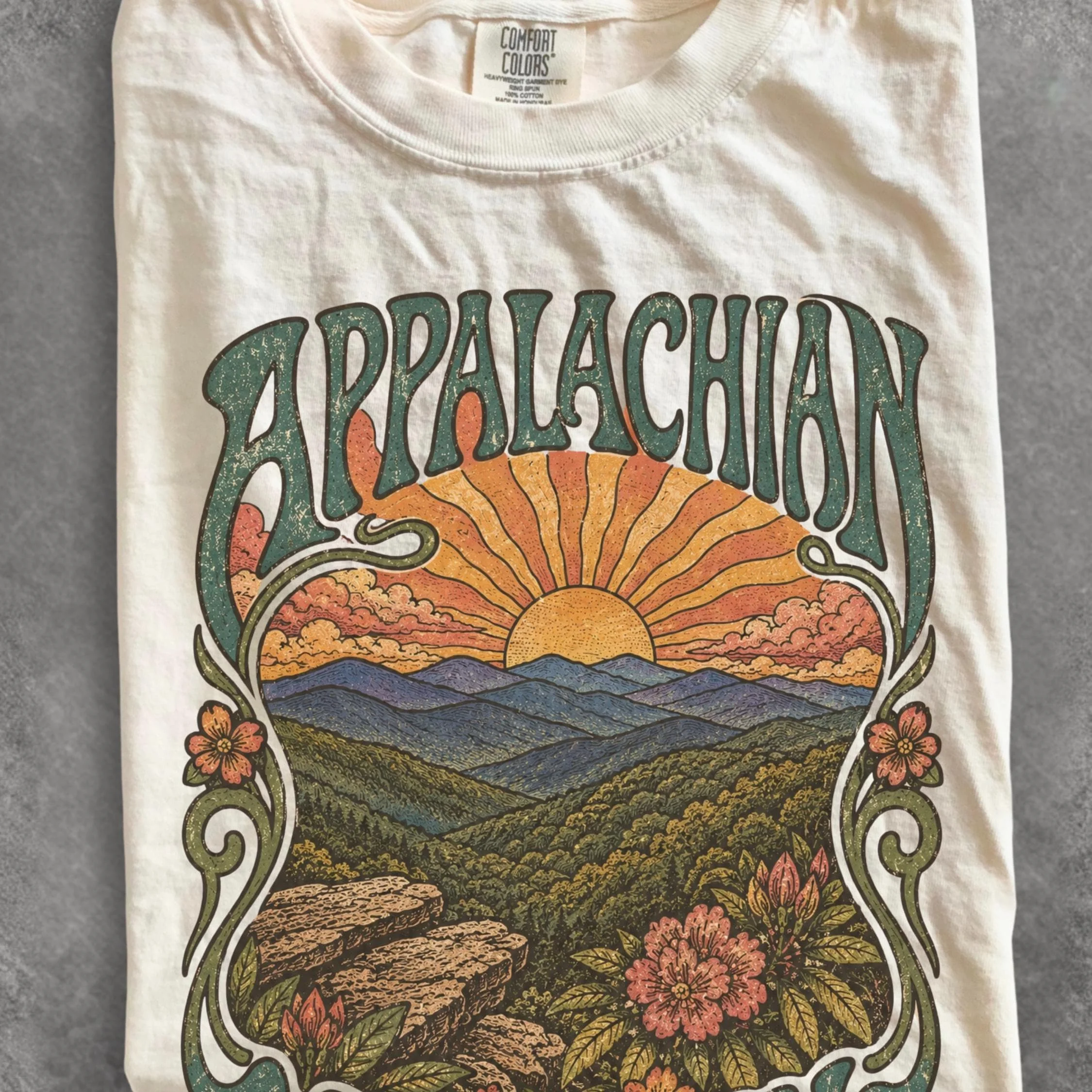 Appalachian Mountains Shirt, Vintage Mountain T-Shirt, Blue Ridge Mountains Tee, Retro Hiking Shirt, Appalachian Trail Gift