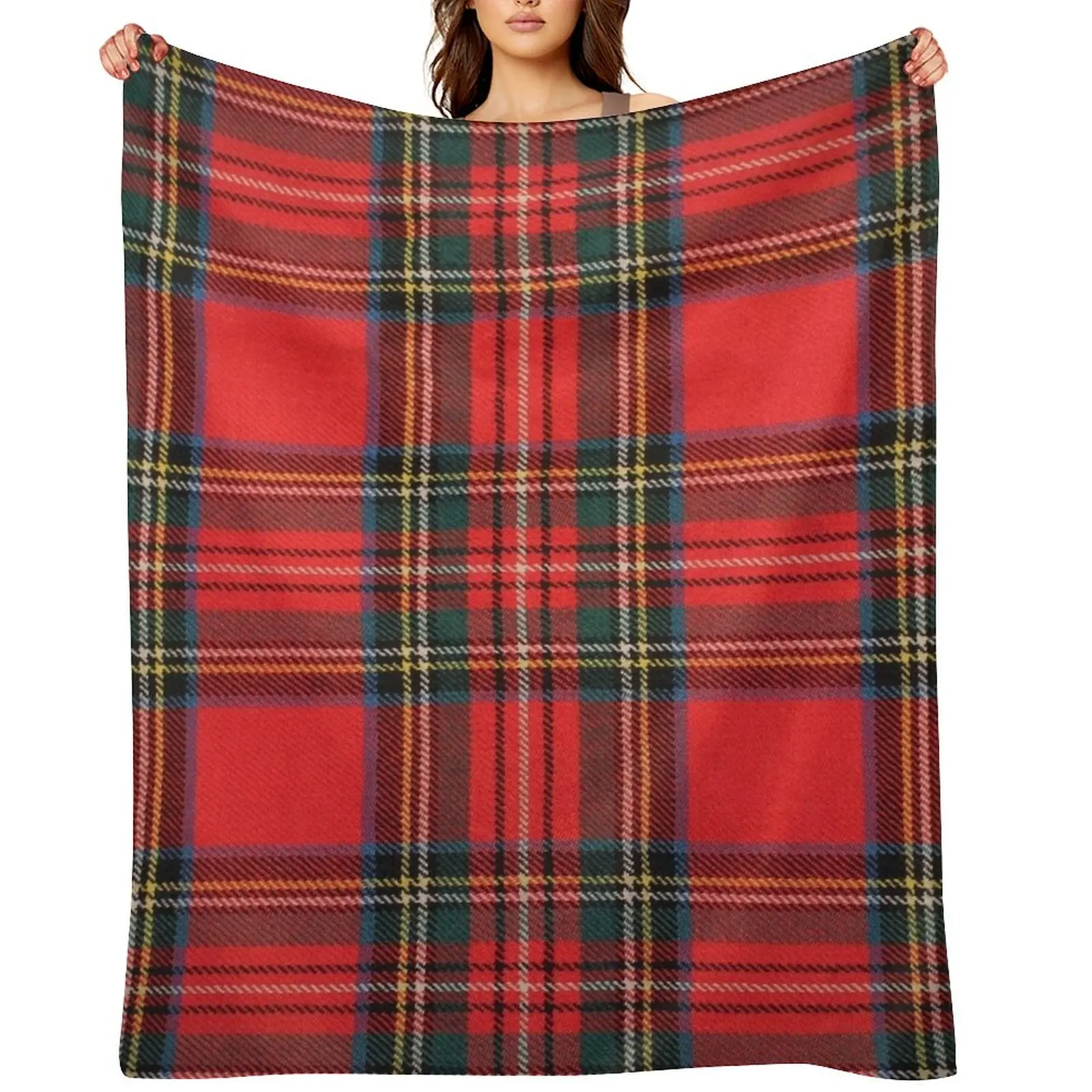 

Royal Stewart Tartan Throw Blanket Luxury Thicken Large decorative Summer Blankets