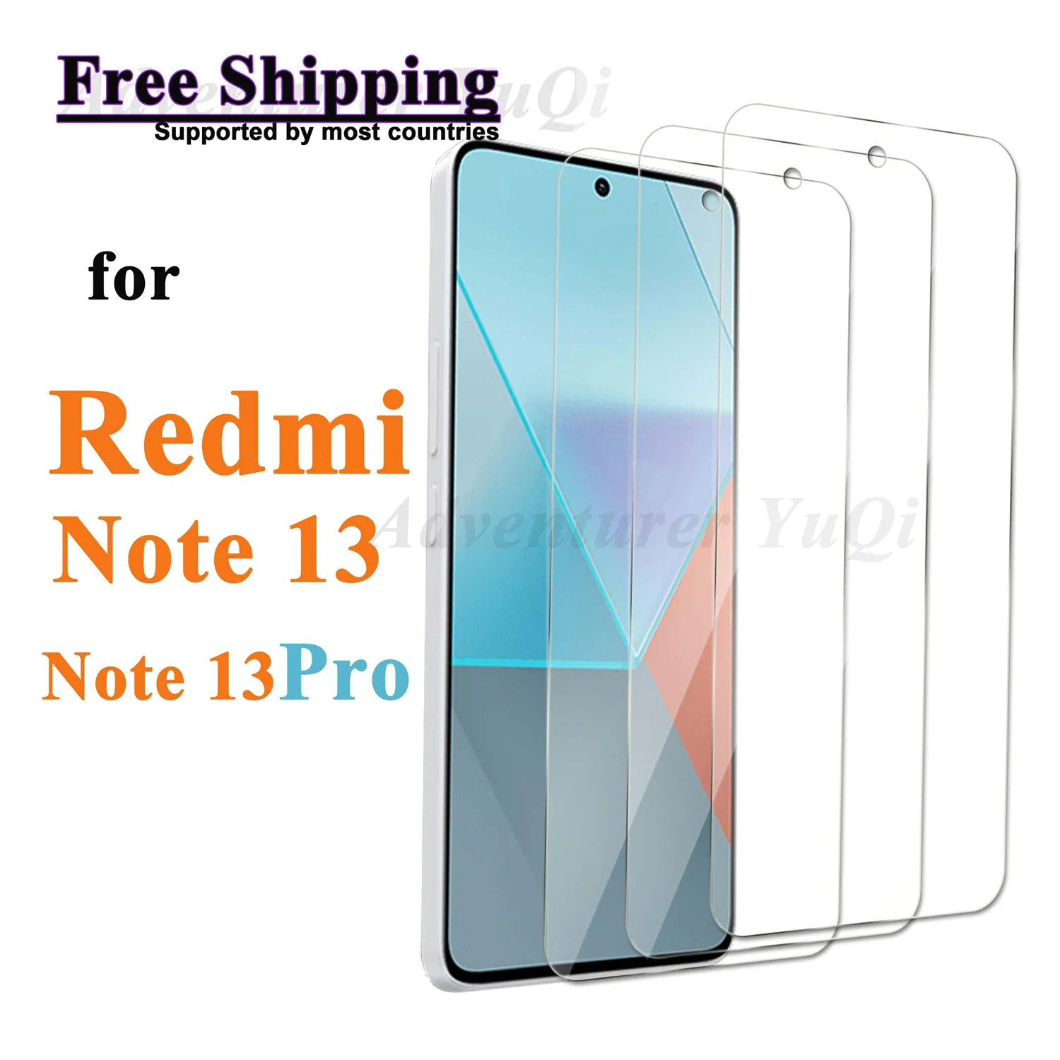 

Screen Protector For Xiaomi Redmi Note13 Pro 4G 5G, Tempered Glass HD Crystal 9H Anti Scratch Case Friendly High Aluminum