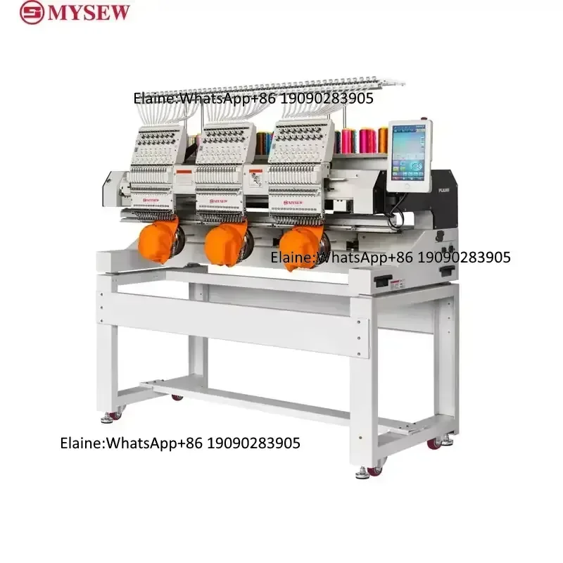 MYSEW MBC-1503/1203 Computerized 5/3 Heads 15/12 Needles Industrial Automatic High Speed Hat T-Shirt Embroidery Machine