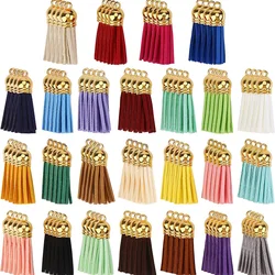 Couro Tassel Fringe Keychain, encantos camurça, pingente de fibra, artesanato DIY, fazer jóias, 10 pcs, 20 pcs