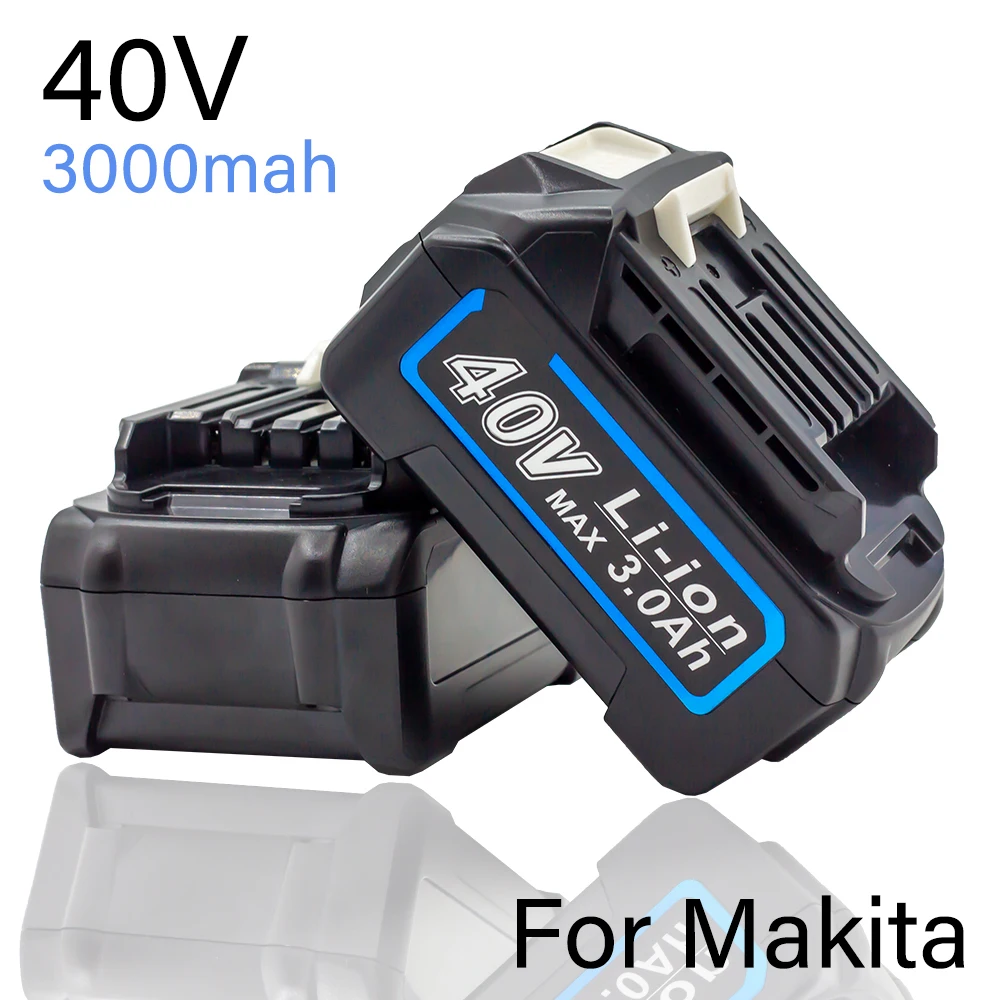 

40V Max 3Ah 3000mAh Replacement Lithium Battery for BL4025 Makita XGT40 BL4040 191B36-3 Rechargeable Batteries Li-ion Power Tool