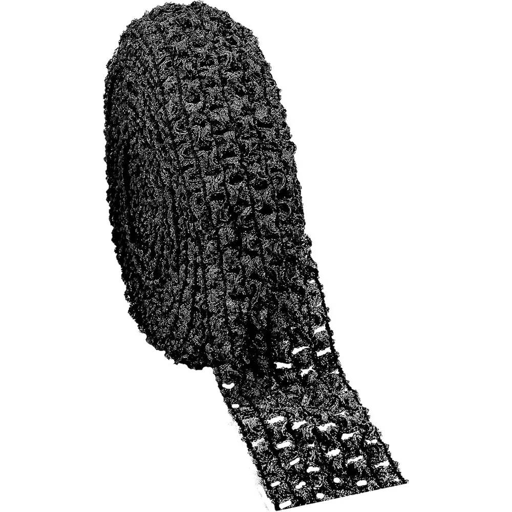 

5.5 Yards 1.7" Wide Elastic Crochet Headband Ribbon Crochet Stretch Trim Fabric for Hair Accessories Tube Top Black Making Kit
