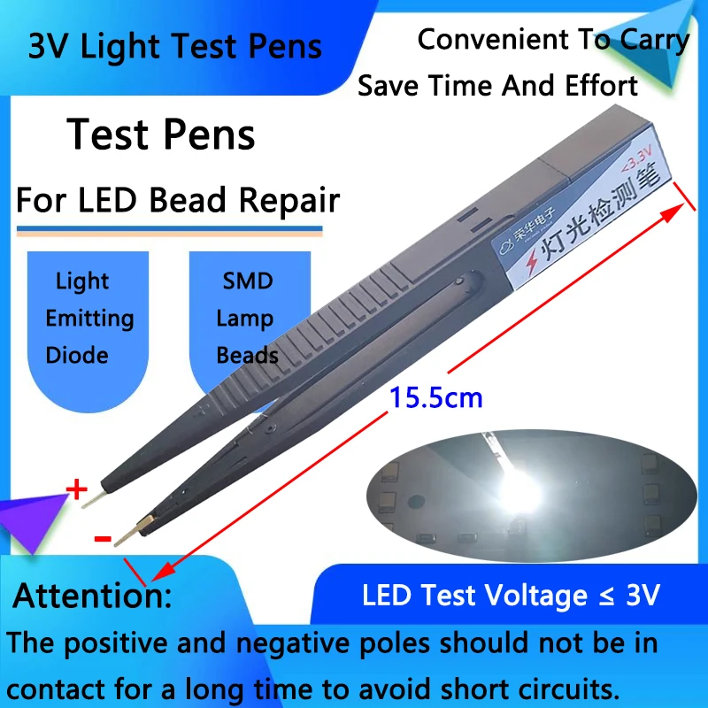 3V LED Bead Testing Pen, reparação, várias luzes SMD, diodos emissores de luz, retroiluminação de TV