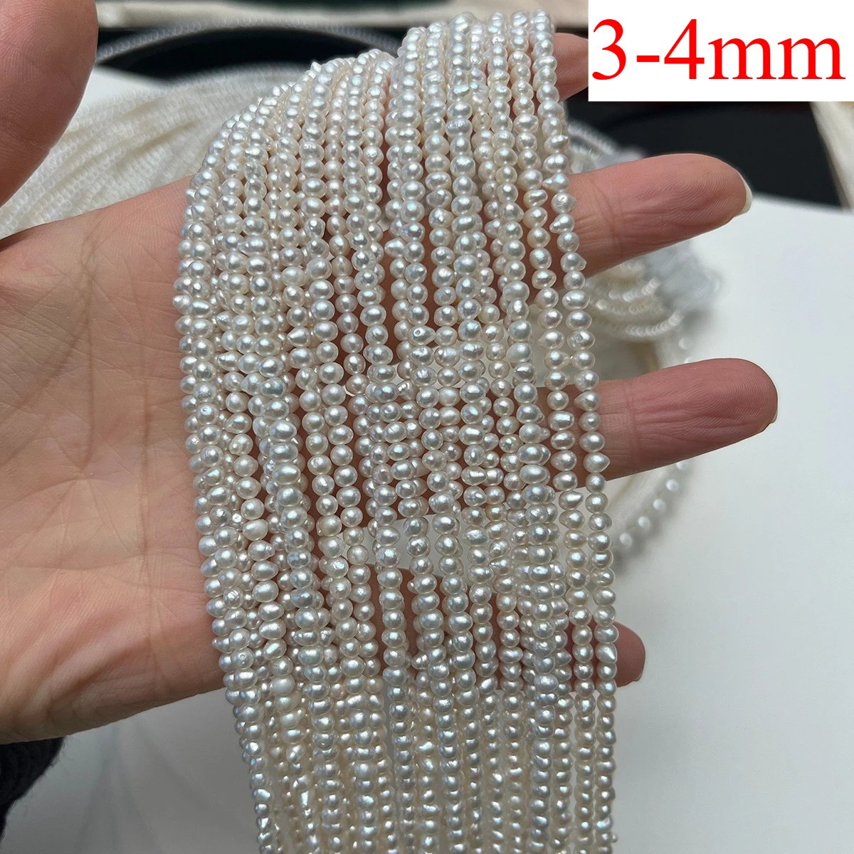 Kleine Süßwasserperle, 2–2,5 mm, lose Isolationsperlen, poliert, rund, für Schmuckherstellung, DIY-Halskette, Armband, Zubehör
