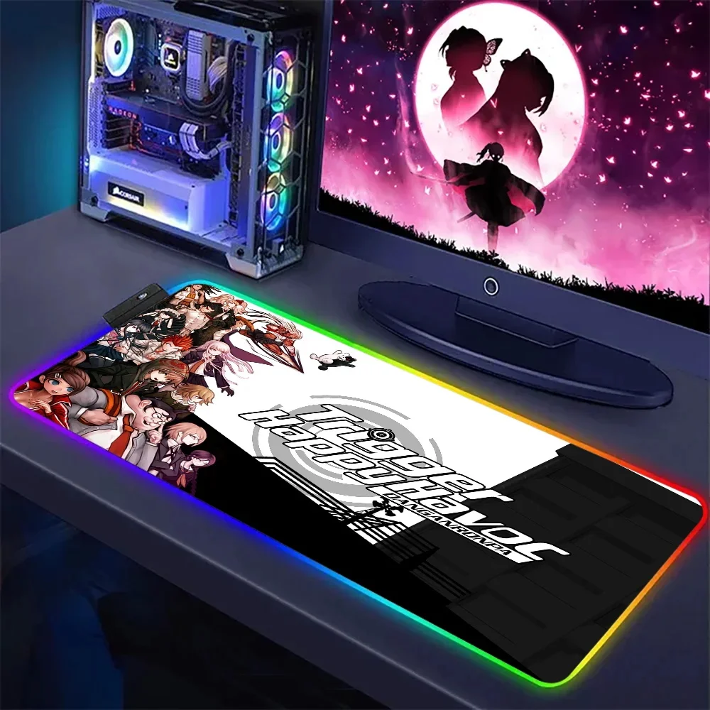 

XXL Carpet Rgb Keyboard Mat LED Desk Pad Laptop Mausepad Danganronpa Mice Pad Large Gaming Backlight Pad PC Office Table Mat Diy