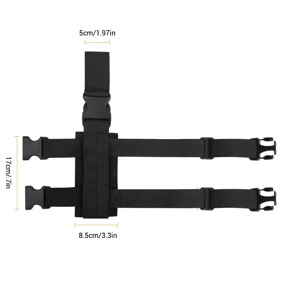 Taktische Molle Drop Bein Plattform Panel Pistole Holster Platte Adapter Universal Pistole Holster Jagd Magazin Tasche Oberschenkel Rig Panel – Detail 1