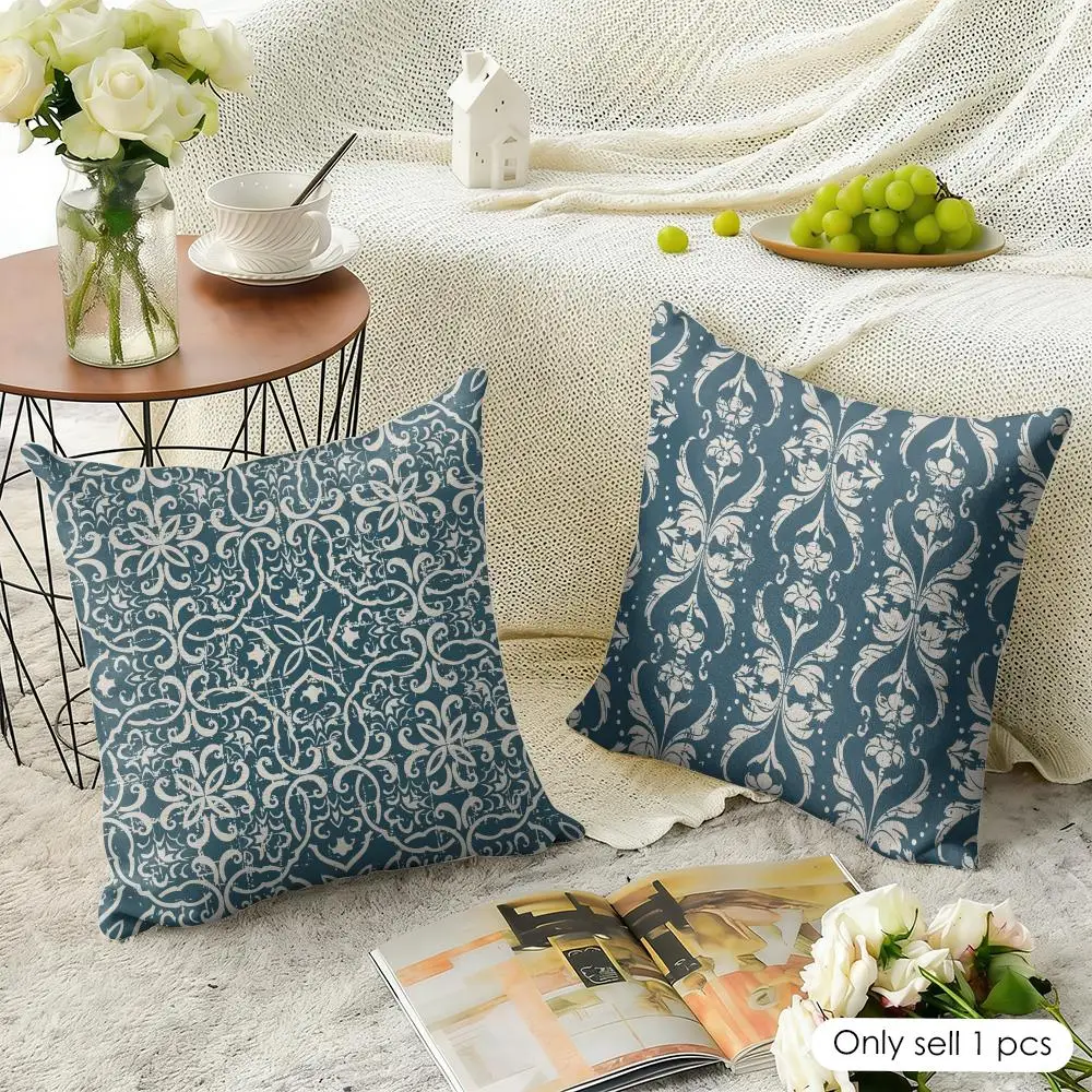 Spiral Flower Pattern Cushion Cover Soft Short Plush Pillow Cover Smooth Cozy Texture Aesthetic Cushion Case Home Decor