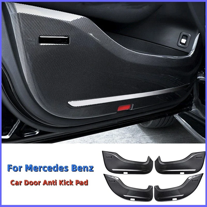 For Mercedes Benz GLE W167 GLC X253 C Class W205 GLB X247 CLA W117 GLS X167 S Class W223 Car Door Anti Kick Pad Plate