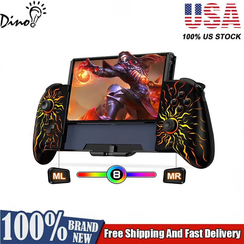 

DinoFire JC205 Joystick For Switch/Switch OLED Gamepads Built-in 6-Axis Gyro Design Handheld Grip Gamepad FOR switch accessories