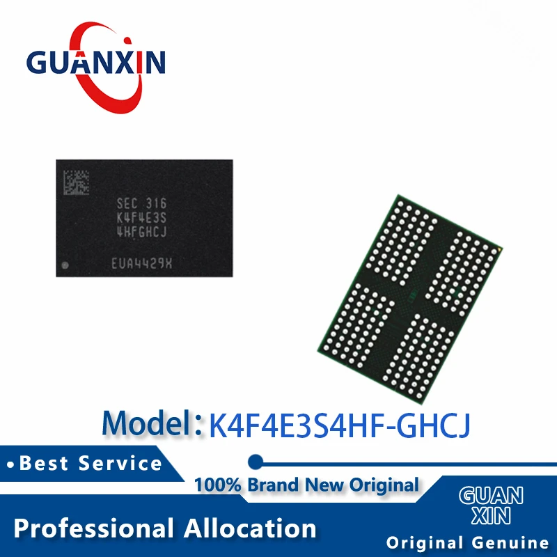 100% إلكترونيات جديدة K4F4E3S4HF-GHCJ FBGA-200 بمناسبة K4F4E3S4HFGHCJ