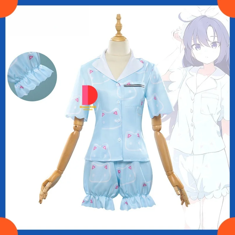

Hayase Yuka Pajamas Clothing Matching Anime Characters Two-dimensional Animation- Licensed Role-playing Cute Blue Costume