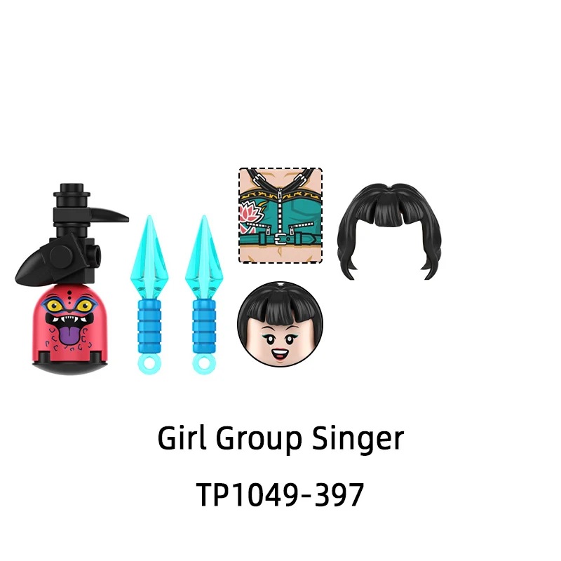 The TP1049 Girl Group Singer Action Figures Model Blocks MOC Bricks Set Gifts Toys