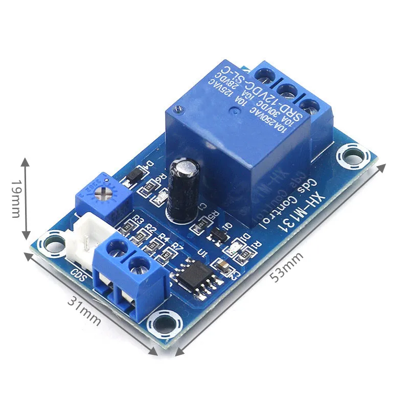 XH-M131 Módulo Fotoresistor, Brilho, Controle Automático, Interruptor De Luz De Relé, 5V, 12V, 24V, 1-100Pcs