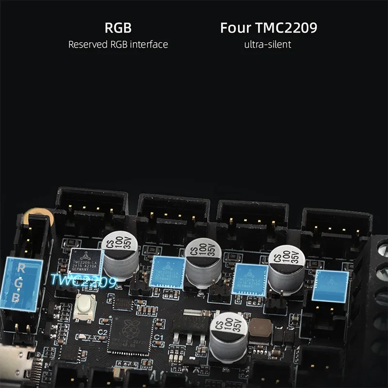 Fly Micro 4 V1.0 HV 4 Axis 32Bit Raspberry Pi RP2040 Klipper Voron V0.1 3D Printer Parts Board