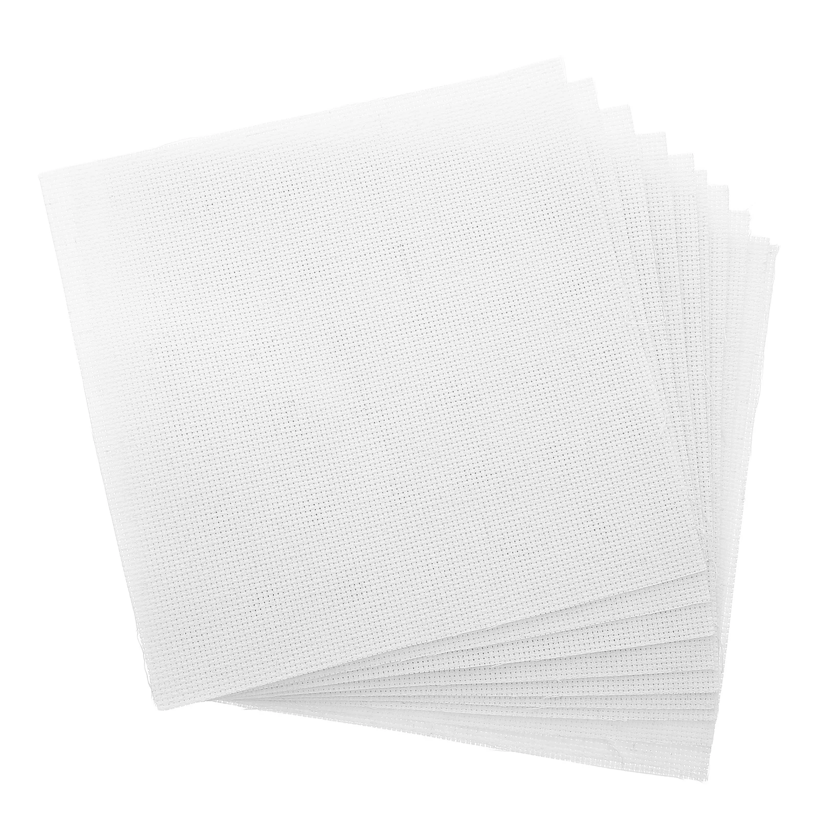 

15pcs Linen Embroidery Fabric: White Cross Stitch Mesh With Small Grid Diy Needlework Craft Sheets For Home Decor Crochet