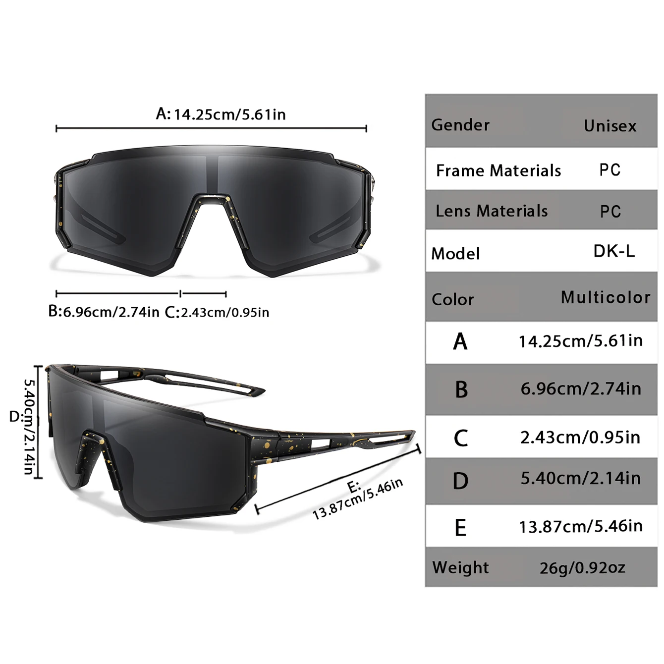 Classic Fashion Sunglasses For Men and Women Windproof UV Protection Eyewear for Outdoor Sports - Cycling Fishing Baseball