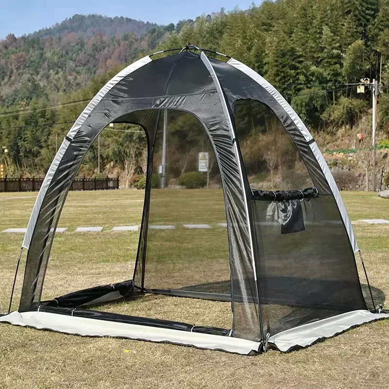 Outdoor Sunshade Shelter Tent Camping Mosquito Net Beach Picnic Canopy 1-3 Person Garden Relaxation Tent