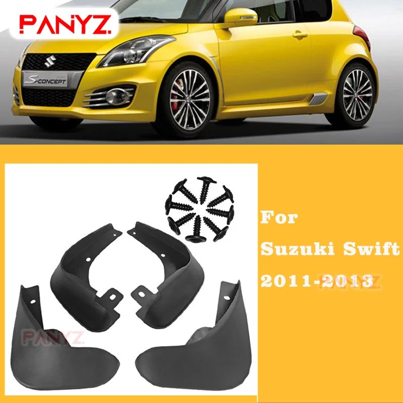 Front Rear Mud Flaps For Suzuki Swift 2011 2012 2013 Fender Splash Guards Mudflaps Mudguards Car Accessories