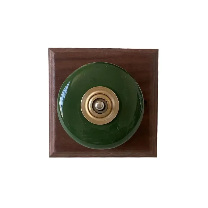 High Quality Brass Ceramic Base Hand Dial Japanese Style Surface Mounted Homestay Round Switch