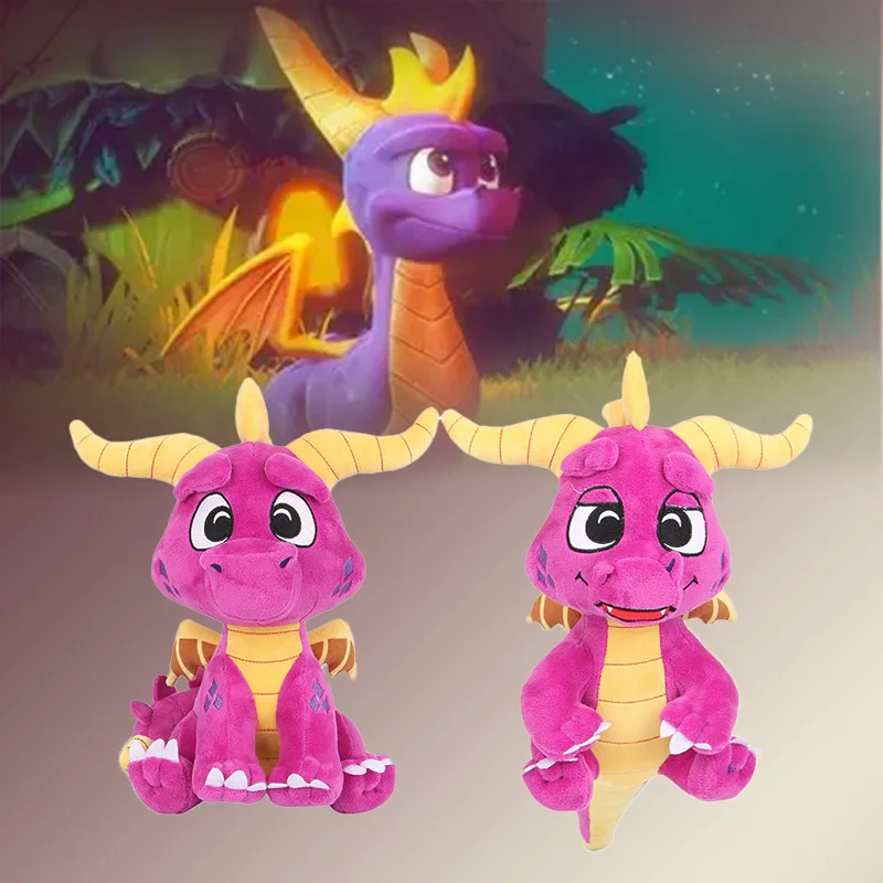 New Spyro: A Realm Beyond Spyro Purple Dragon Plush Toy Anime Purple Dragon Soft Stuffed  Fans Birthday Christmas Halloween Gift