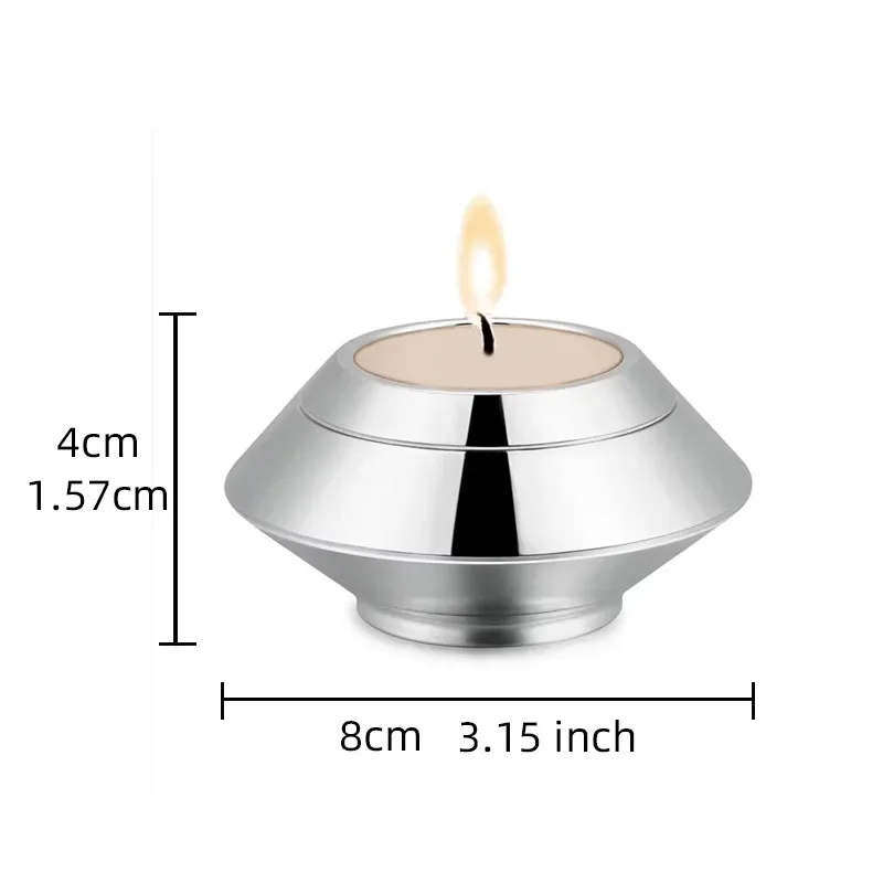 Small Keepsake Urns for Human Ashes Funeral Memorial Urn Container Candle Holder Urn Stainless Steel Memorial Ashes Holder