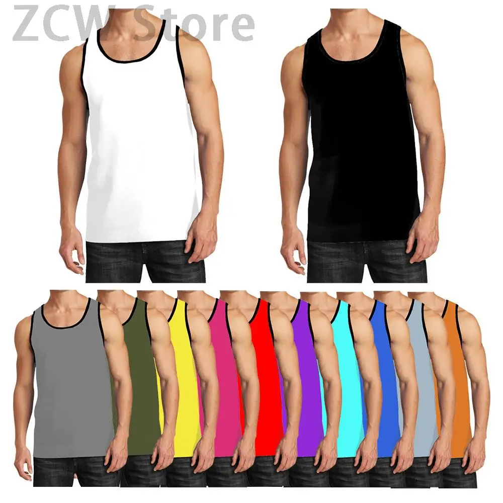 New Vest Fitness Muscle Men\'s Tops Light Breathable Adult Children\'s Sleeveless T-shirt Suitable For Parties, Beaches, Sports