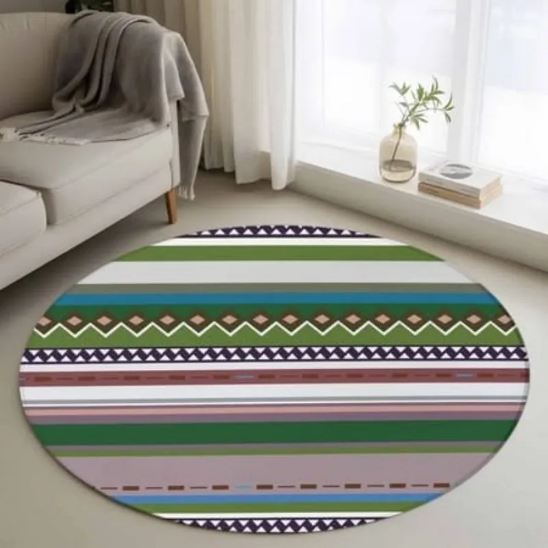Marble Texture Round Rug Area Rugs Living Room Fluid Wave Line Carpet Modern Home Decor Floor Mat Computer Bedside Chair Mats
