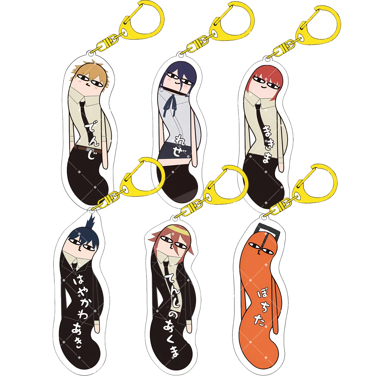 Anime Chainsaw Man 6cm Acrylic Keychain Backpack pendant Denji Pochita Makima Akira Power Personalized gifts Christmas gift