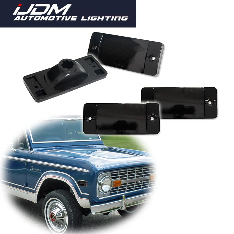 For Ford Bronco 1970-1977 & For Ford F-SERIES 1969-1972 Car Front & Rear Side Maker Parking Light Cover Shells No Bulb/Socket