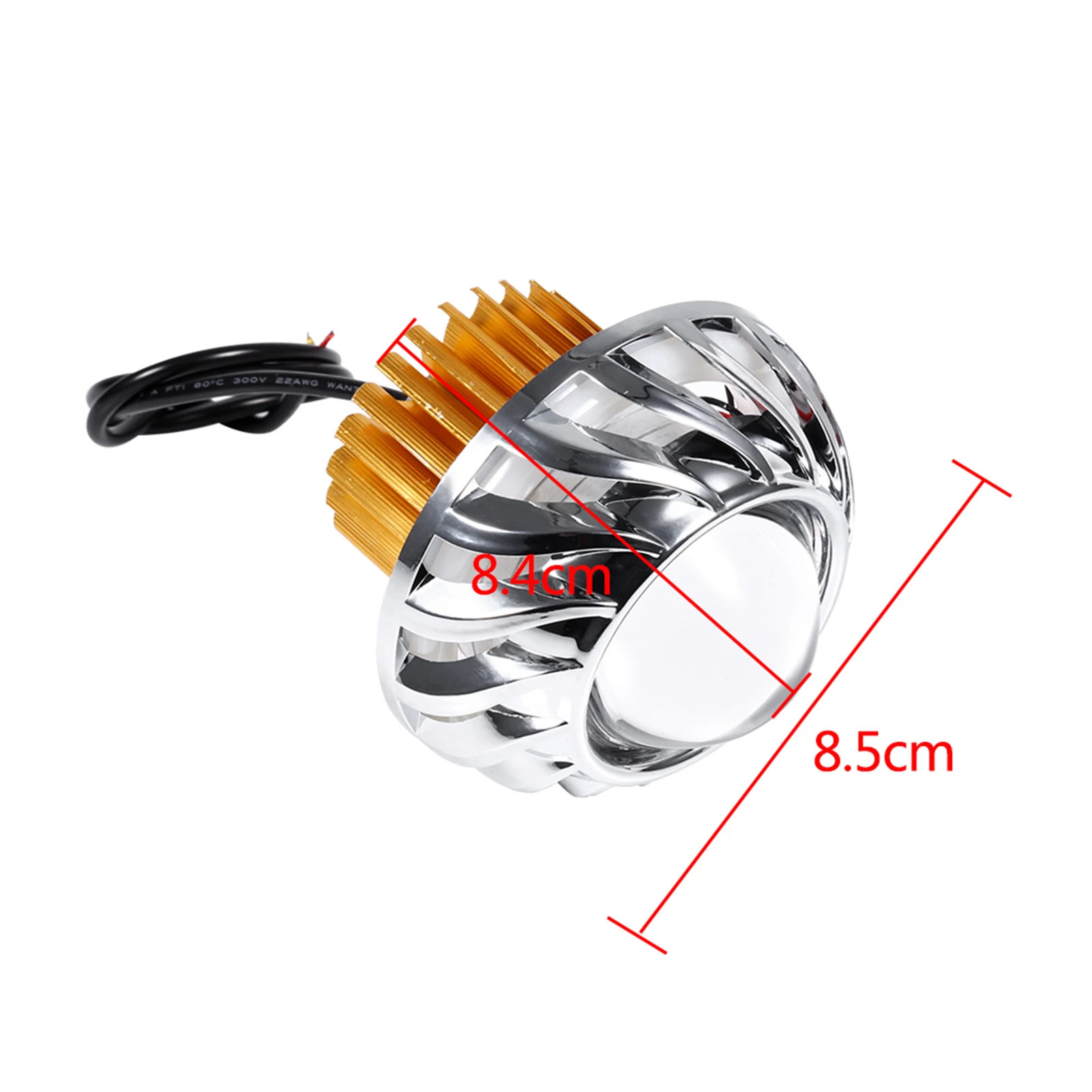 Motorcycle LED Projector Lens Motorcycle Headlight LED Projector Lens Single Halo Angel Devil Eye Spot Light LED Projector Lens